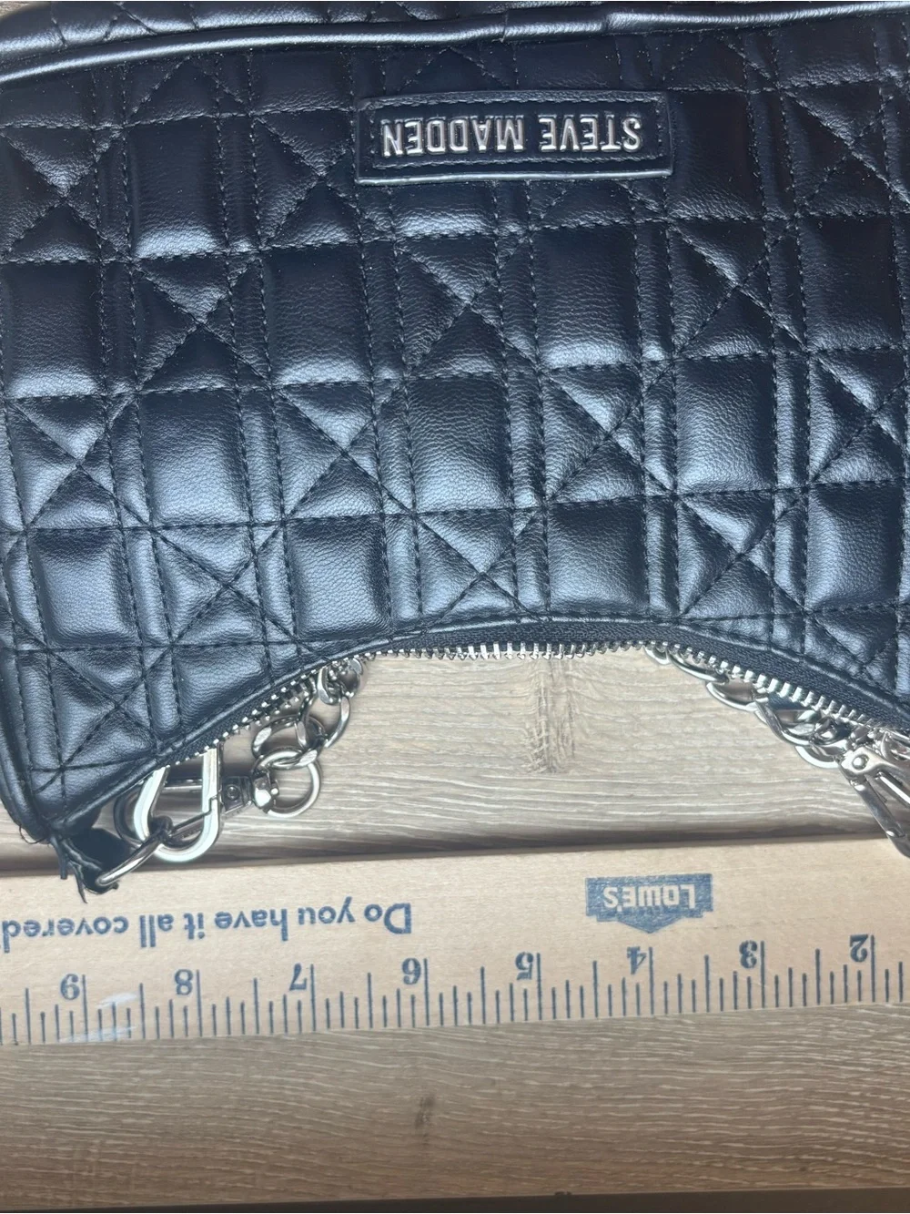 Steve Madden Btamela Black Quilted Crossbody Bag – Dual Straps Included